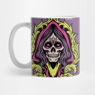 Dia de los Muertos Sugar Skull Woman Illustration Mug